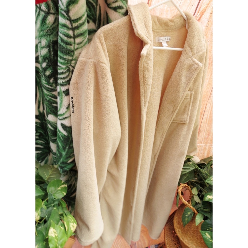 Vintage cozy neutral cream oversized longline teddy coat ☕️ - Picture 4 of 9
